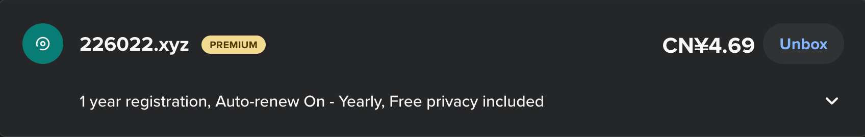 226022.xyz域名订单